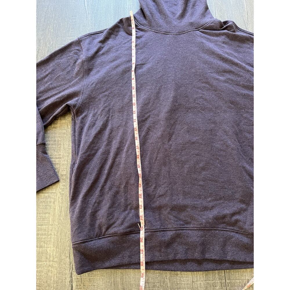 Athleta Balance Cinch Violet Sweatshirt Tunic Long Sleeve Turtleneck Size XL - Picture 10 of 11